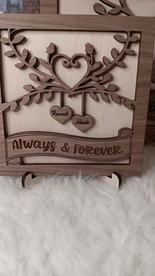 "Always & Forever" Layered Wooden Plaque