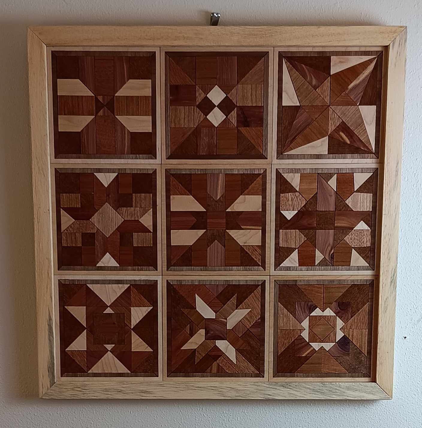 Handcrafted Wooden Quilt Wall Art – 18"x18"