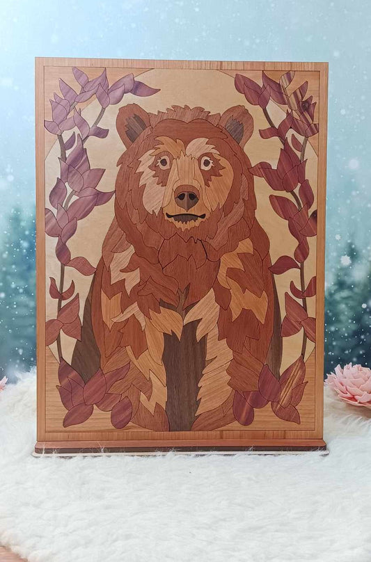 🐻 Exquisite Wooden Bear Wall Art – A True Showstopper! 🐻