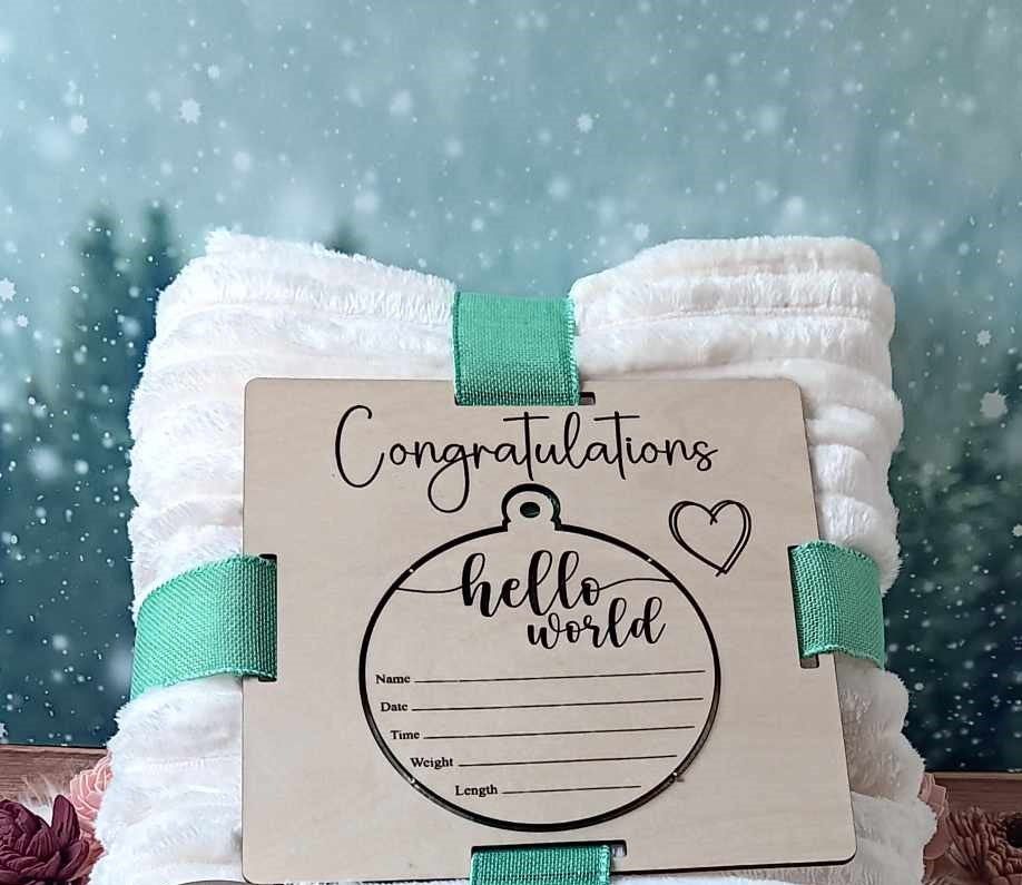 Baby Milestone Blanket and Wooden Marker Set