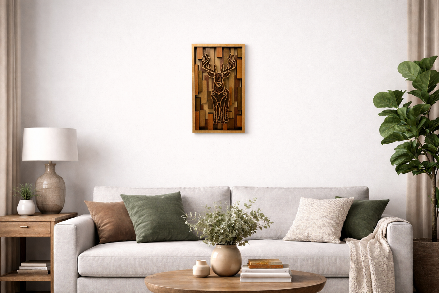 Handcrafted Wildlife Wood Wall Art