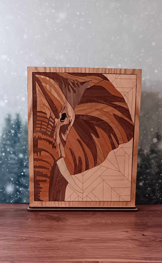 Elegant Elephant Wooden Wall Art