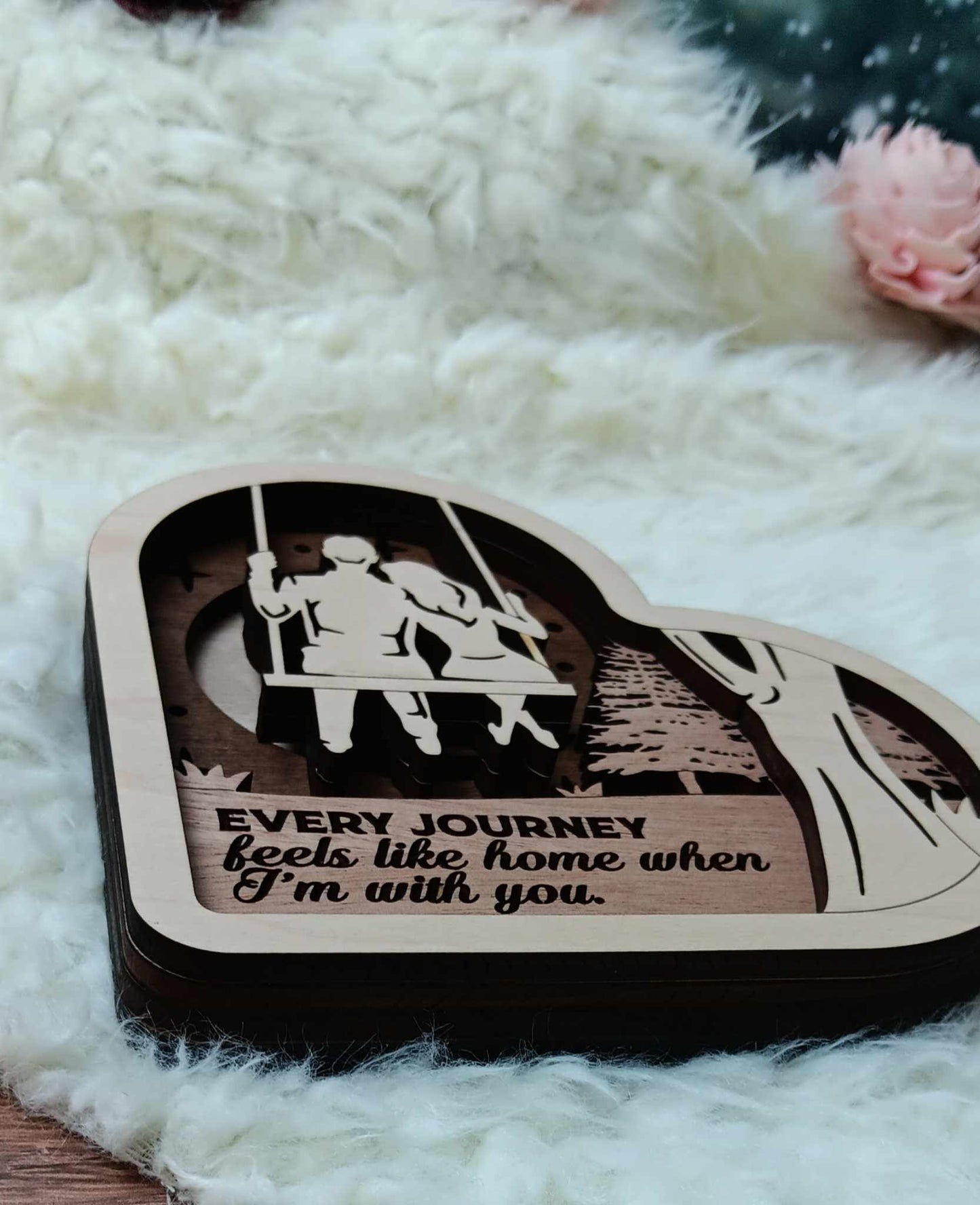 Endless Love Layered Wood Art β Personalized Gift