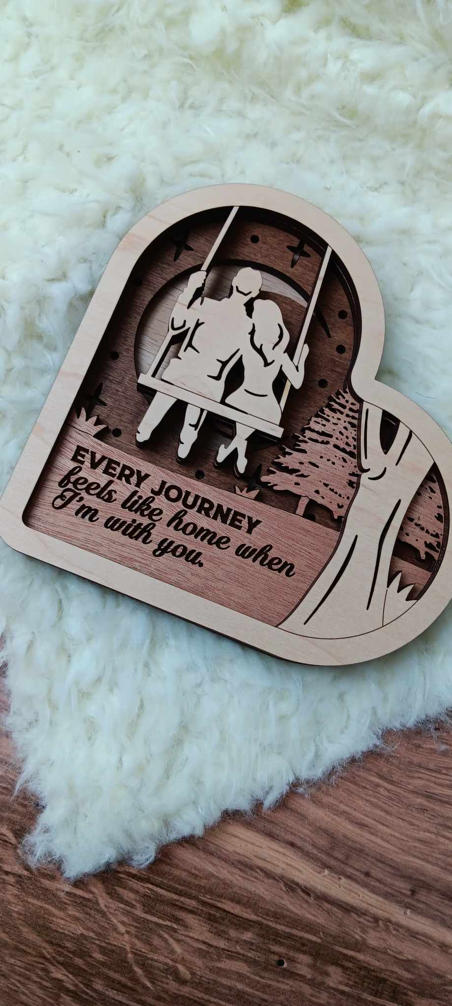 Endless Love Layered Wood Art β Personalized Gift
