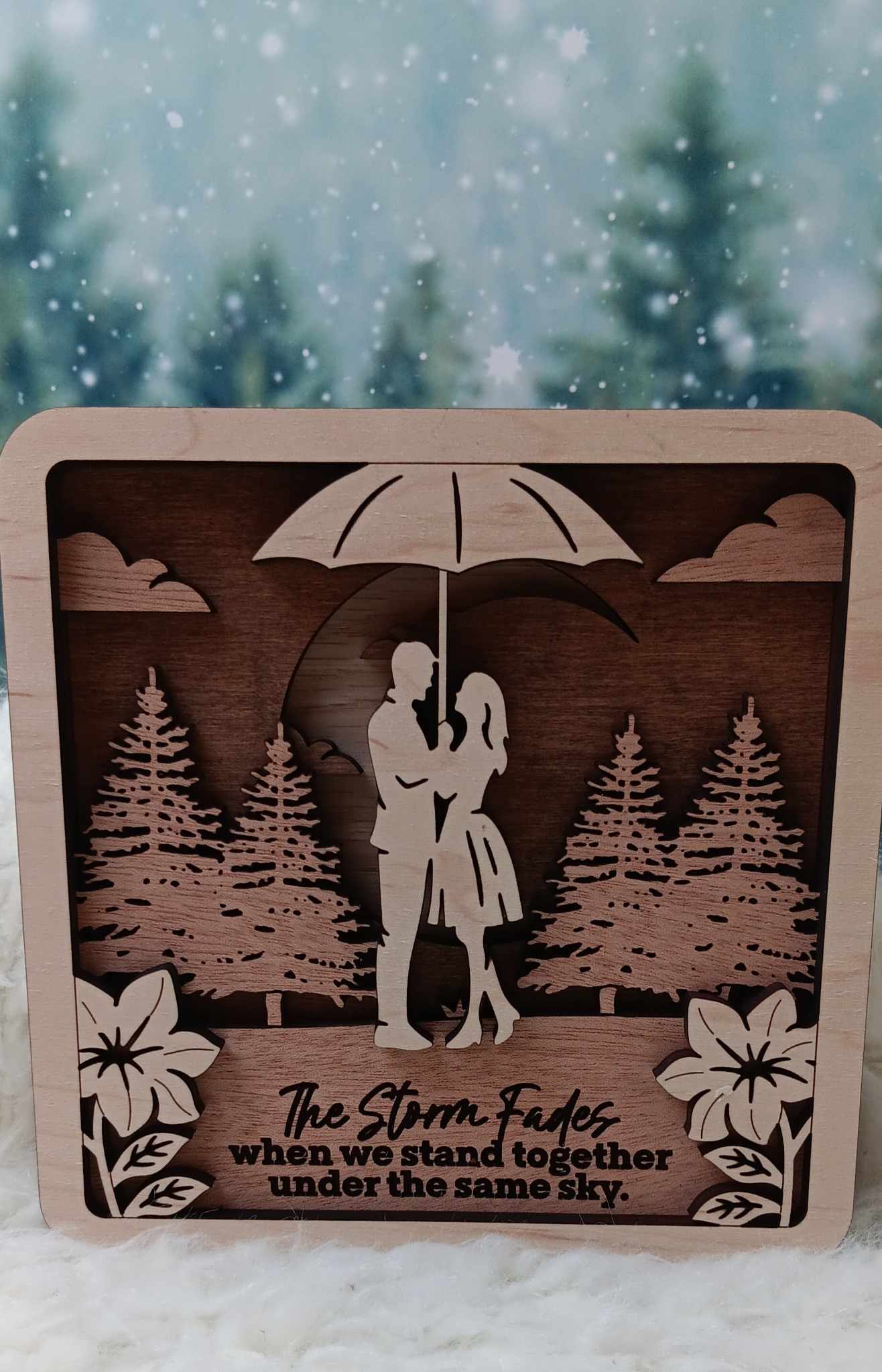 Endless Love Layered Wood Art β Personalized Gift