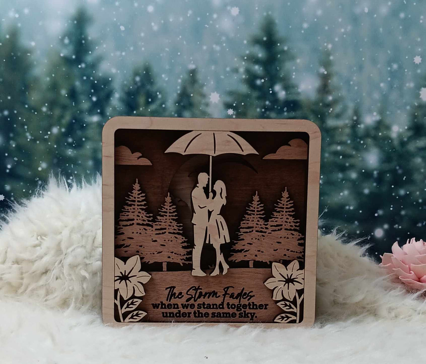 Endless Love Layered Wood Art β Personalized Gift