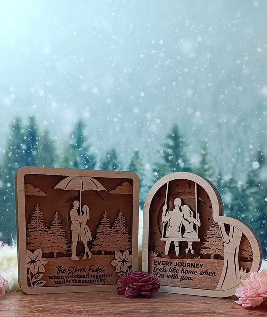 Endless Love Layered Wood Art – Personalized Gift