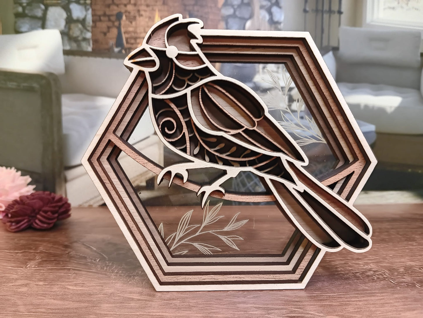 Layered Hexagon Shadow Boxes