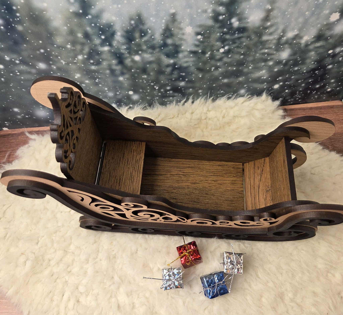 Decorative Wooden Christmas Sleigh