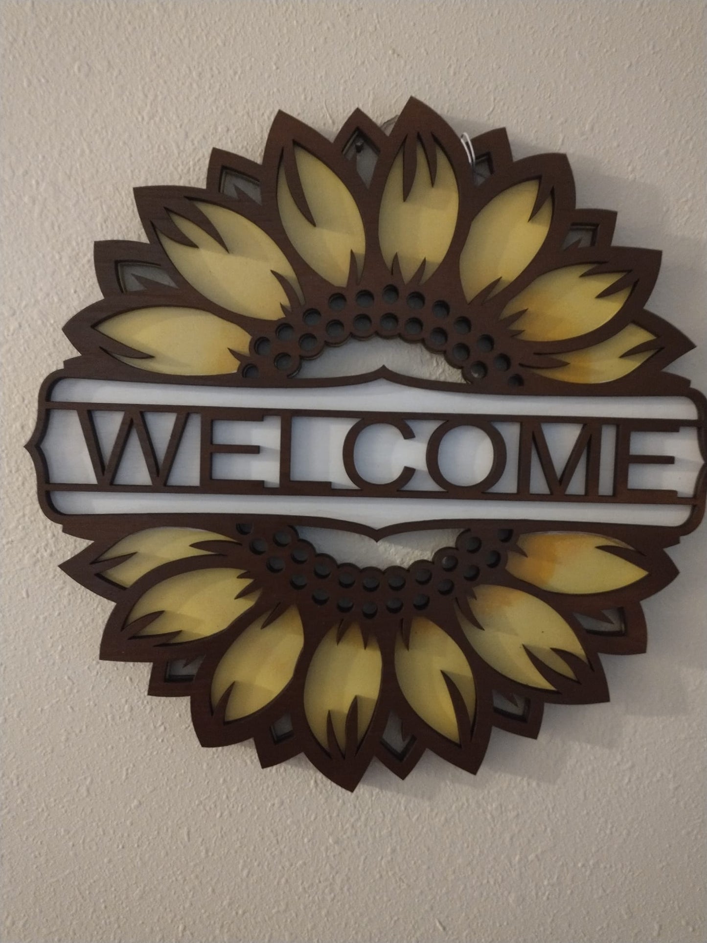 Sunflower Welcome sign