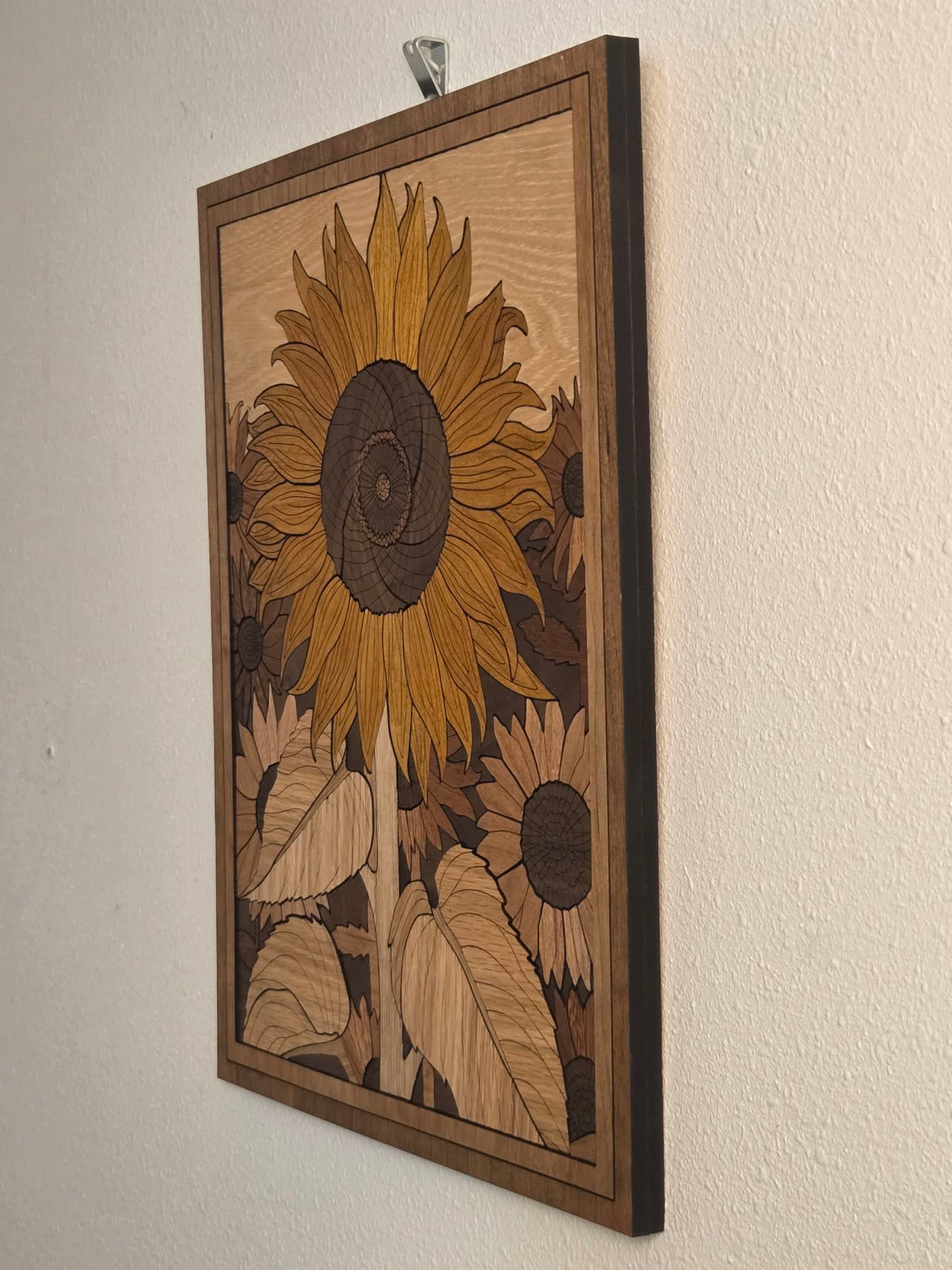 Layered Wooden Sunflower Wall Art