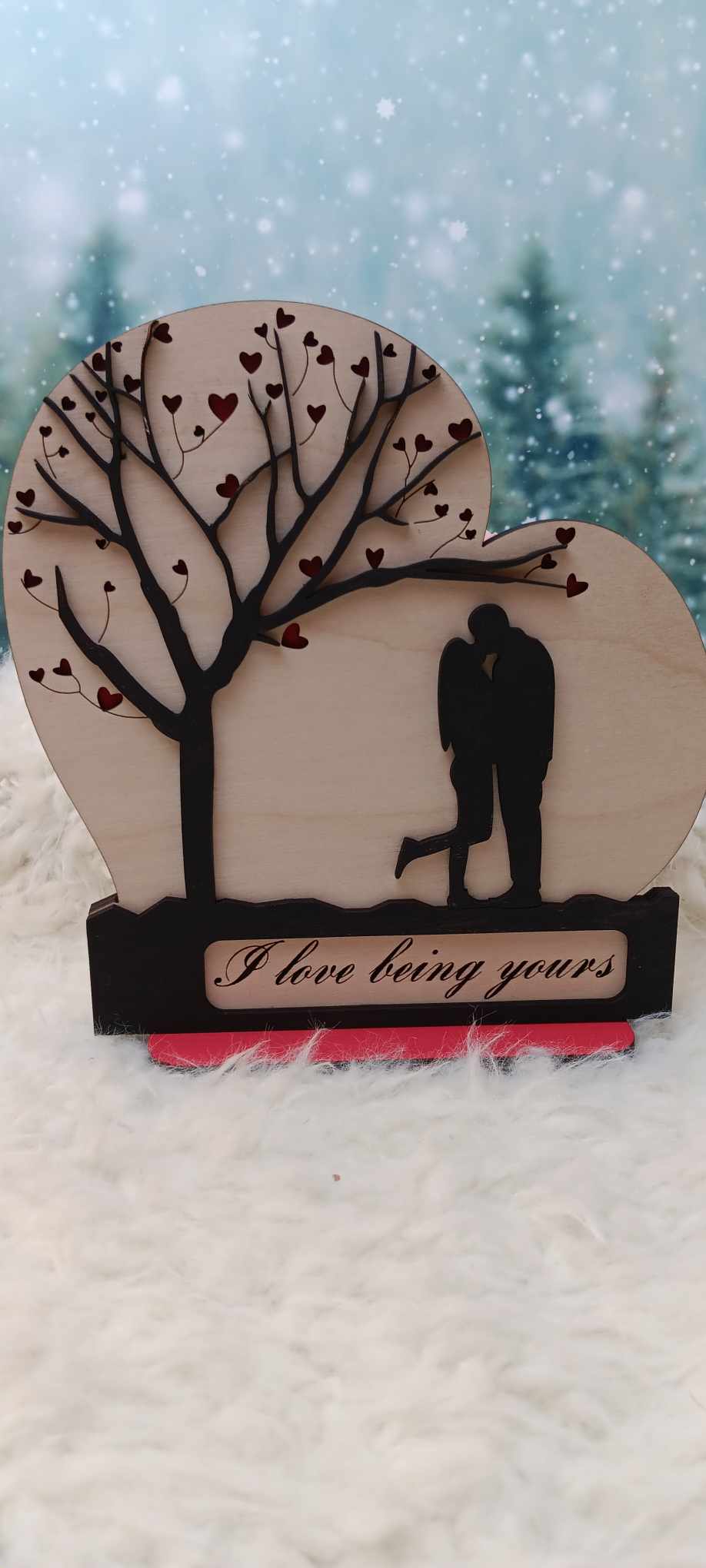 "I Love Being Yours" Romantic Wooden Sign