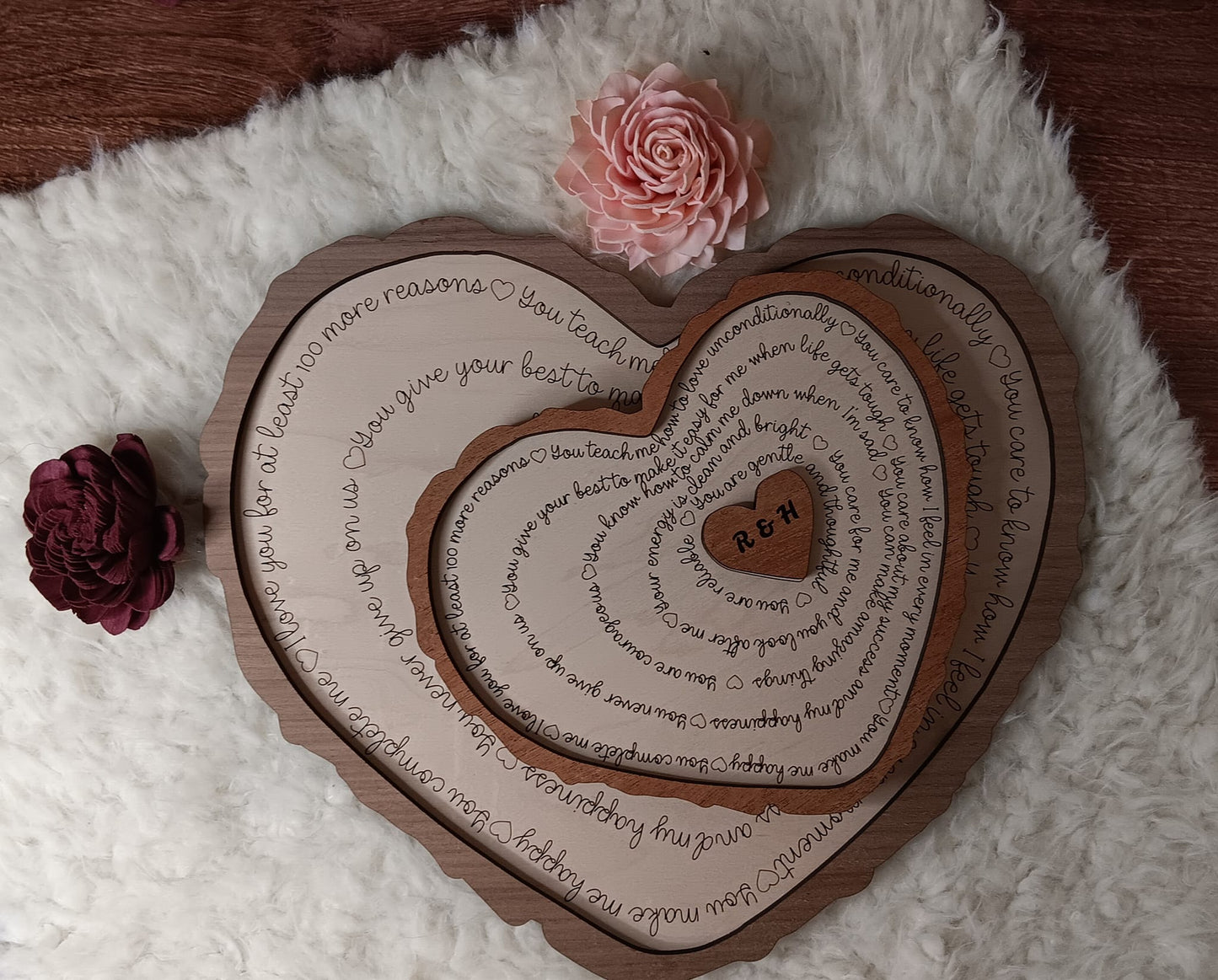 Reasons I Love You Heart with Initials