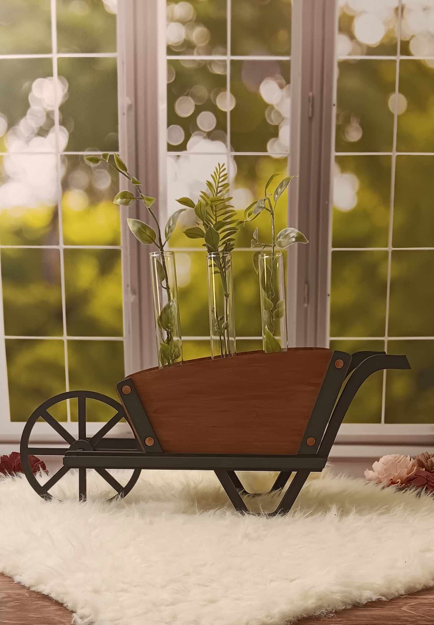 Rustic Wheelbarrow Propagation Station