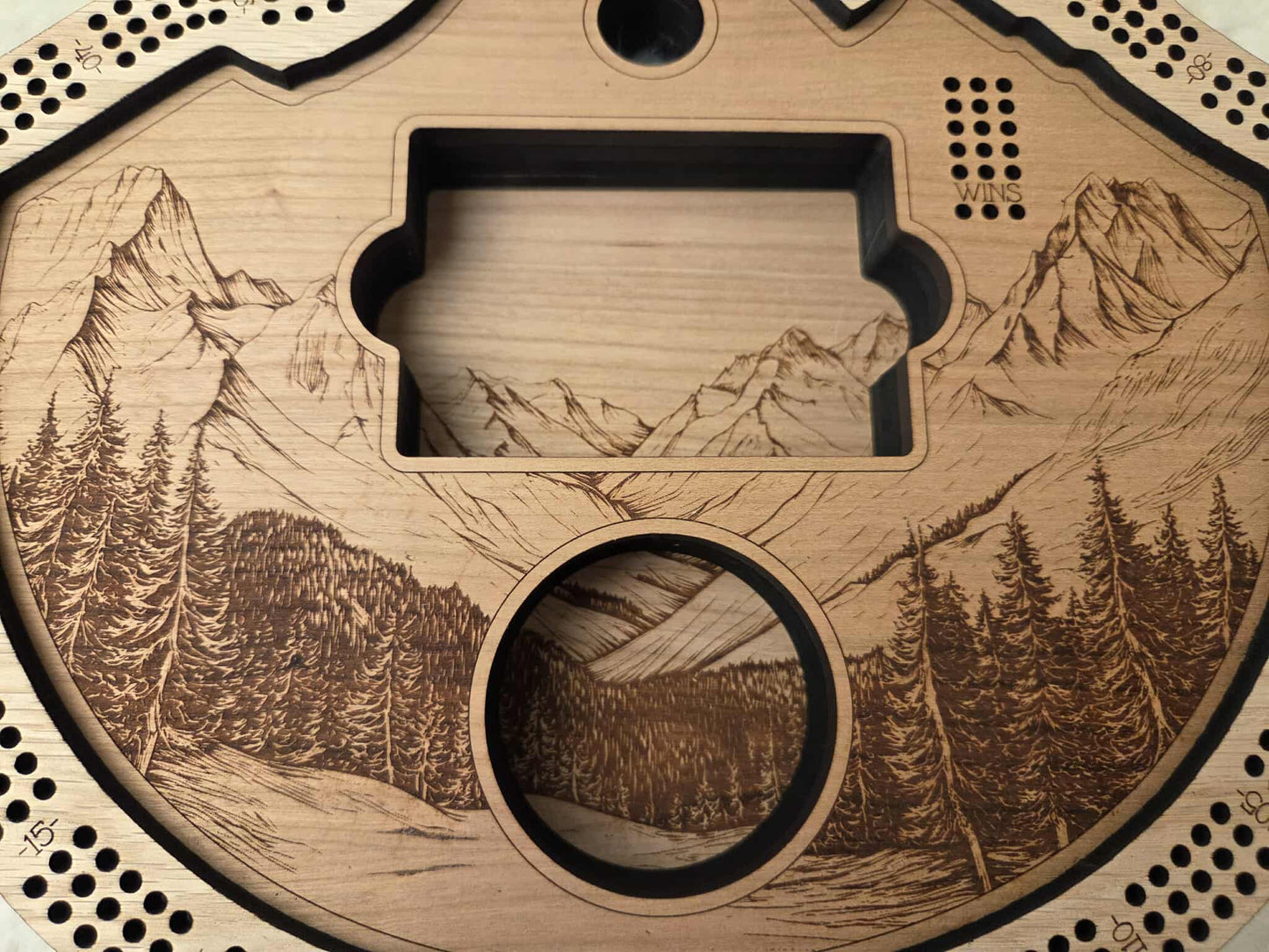 Mountain Scene Cribbage Set