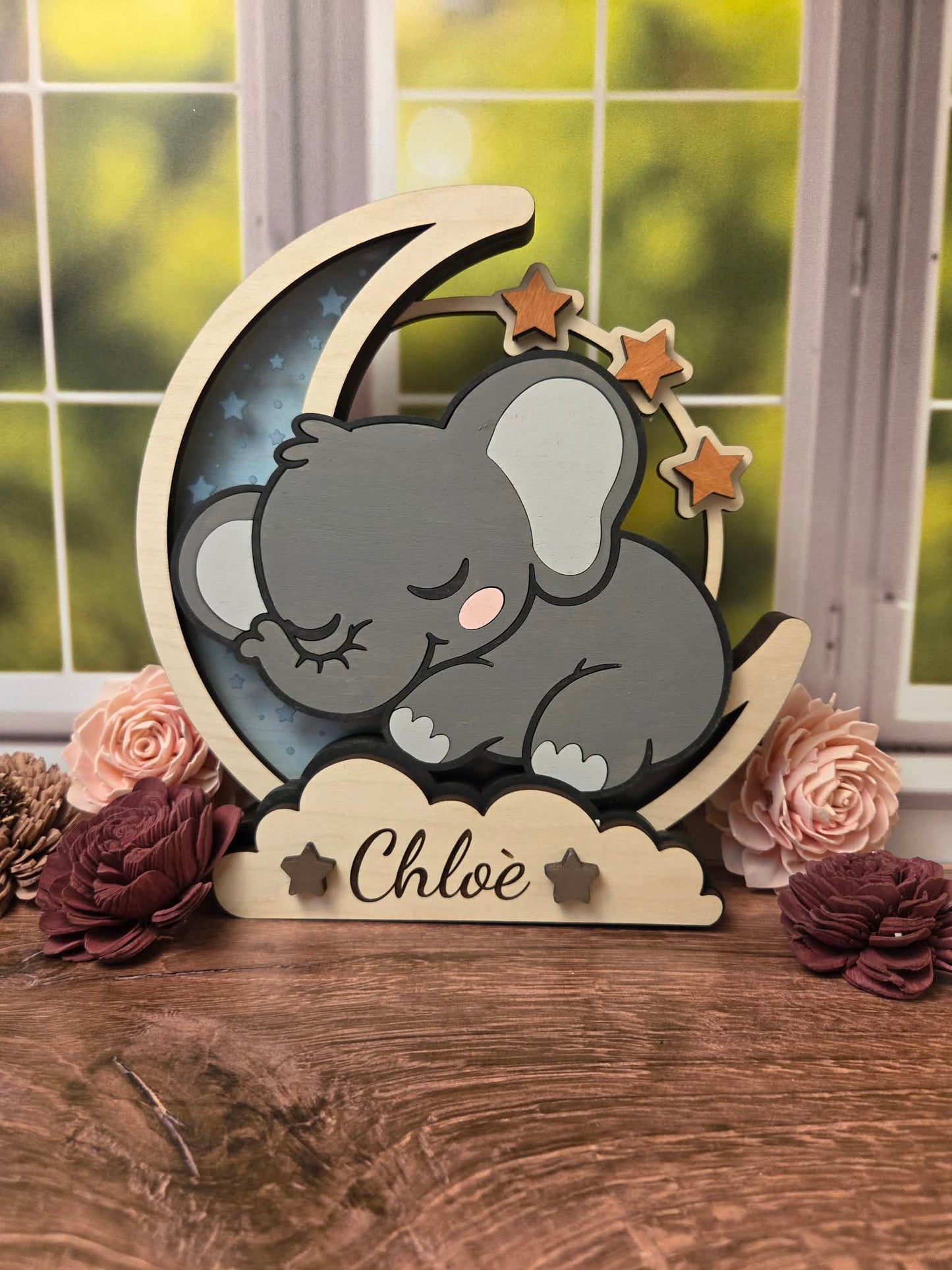 Personalized LED Night Light Woodland Animal Collection