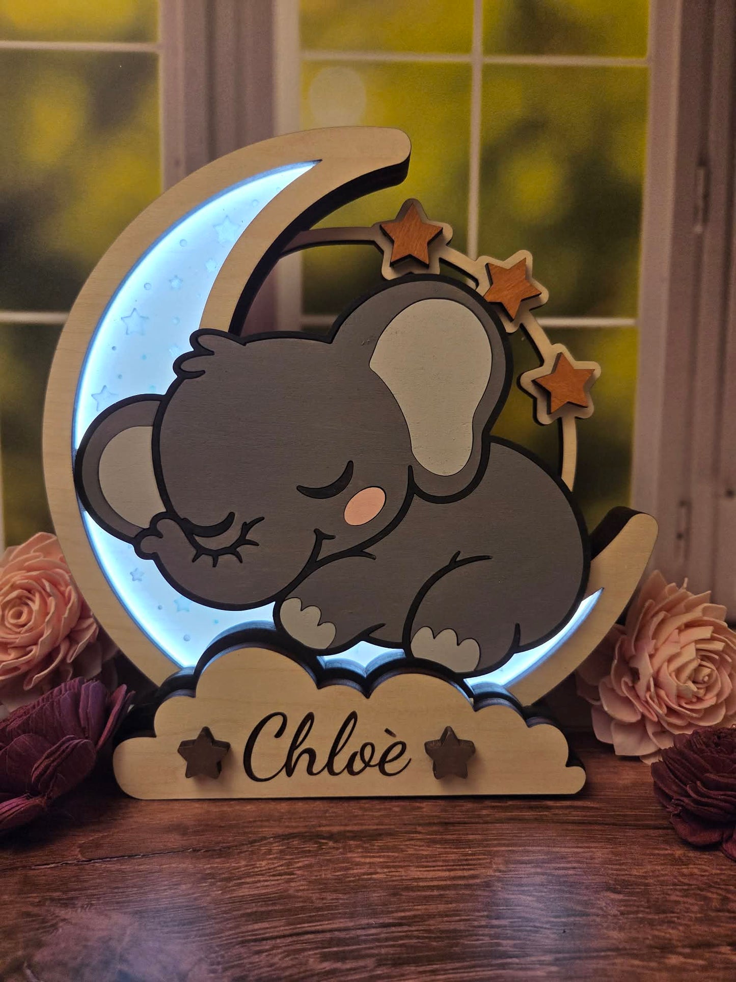 Personalized LED Night Light Woodland Animal Collection