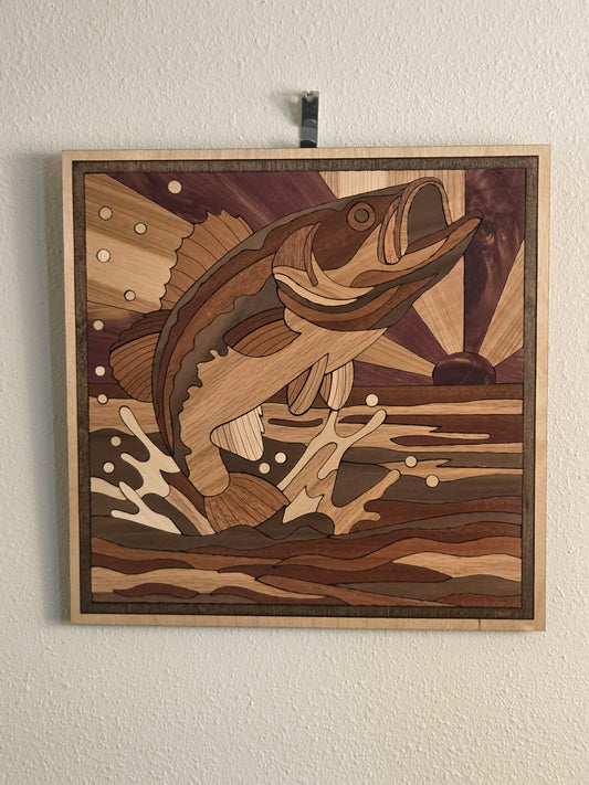 Layered Wooden Bass Wall Art