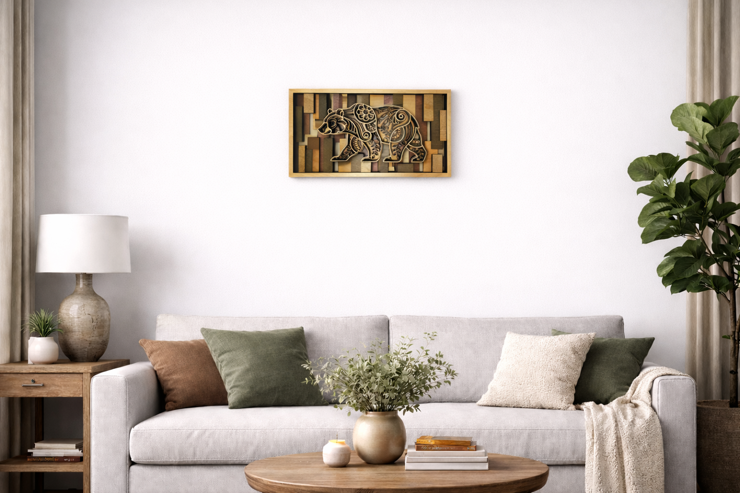 Handcrafted Wildlife Wood Wall Art