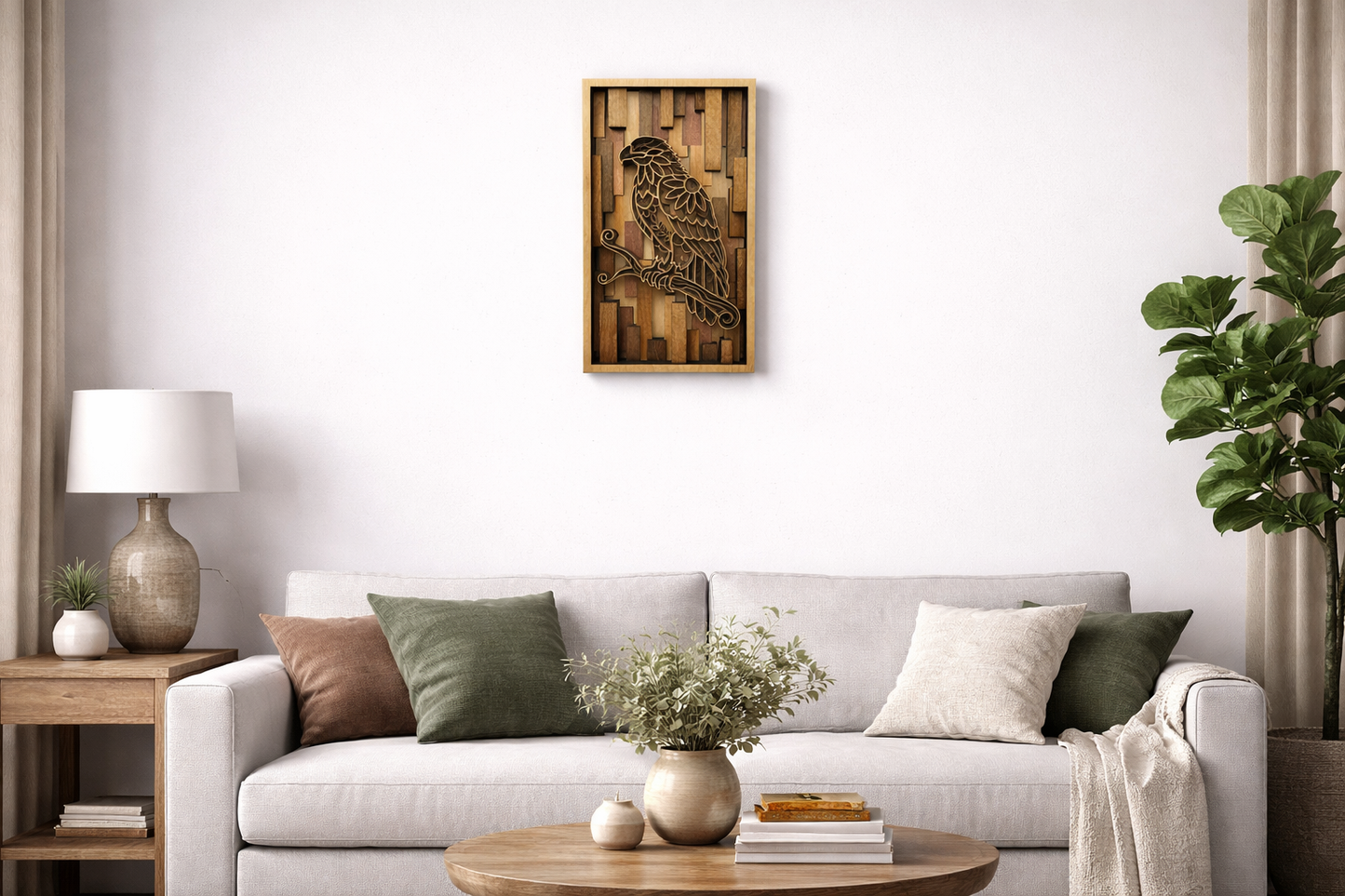 Handcrafted Wildlife Wood Wall Art