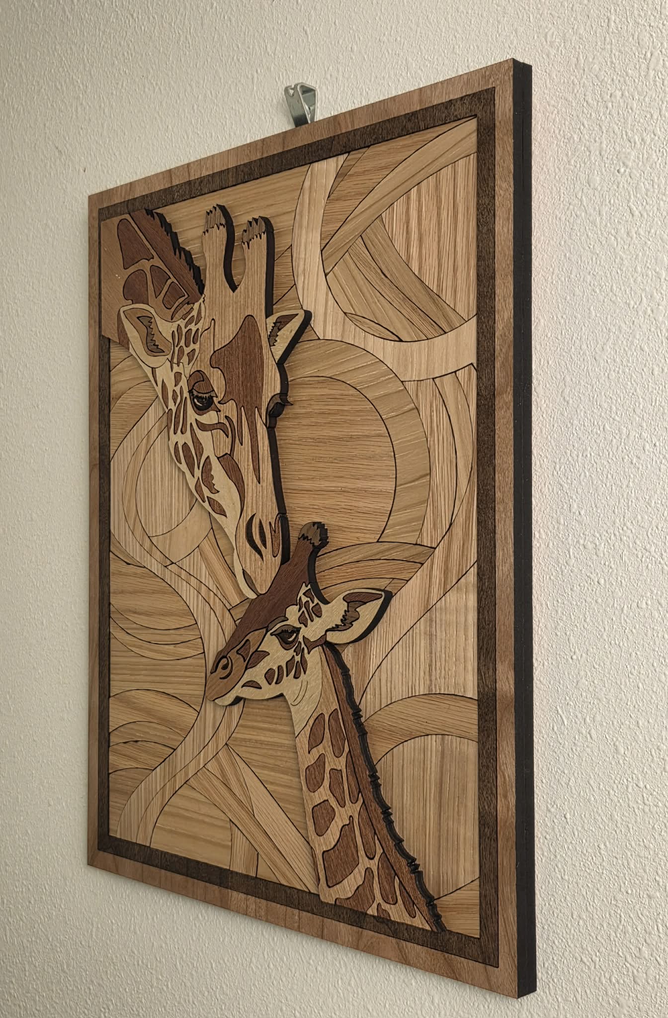 Handcrafted Giraffe Wood Wall Art
