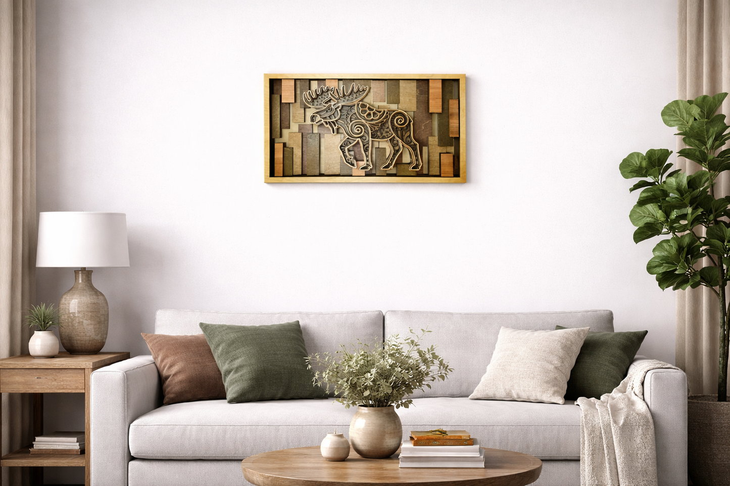Handcrafted Wildlife Wood Wall Art