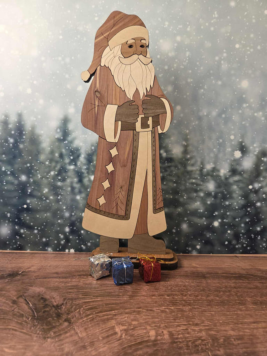 Wooden Santa Claus Figure