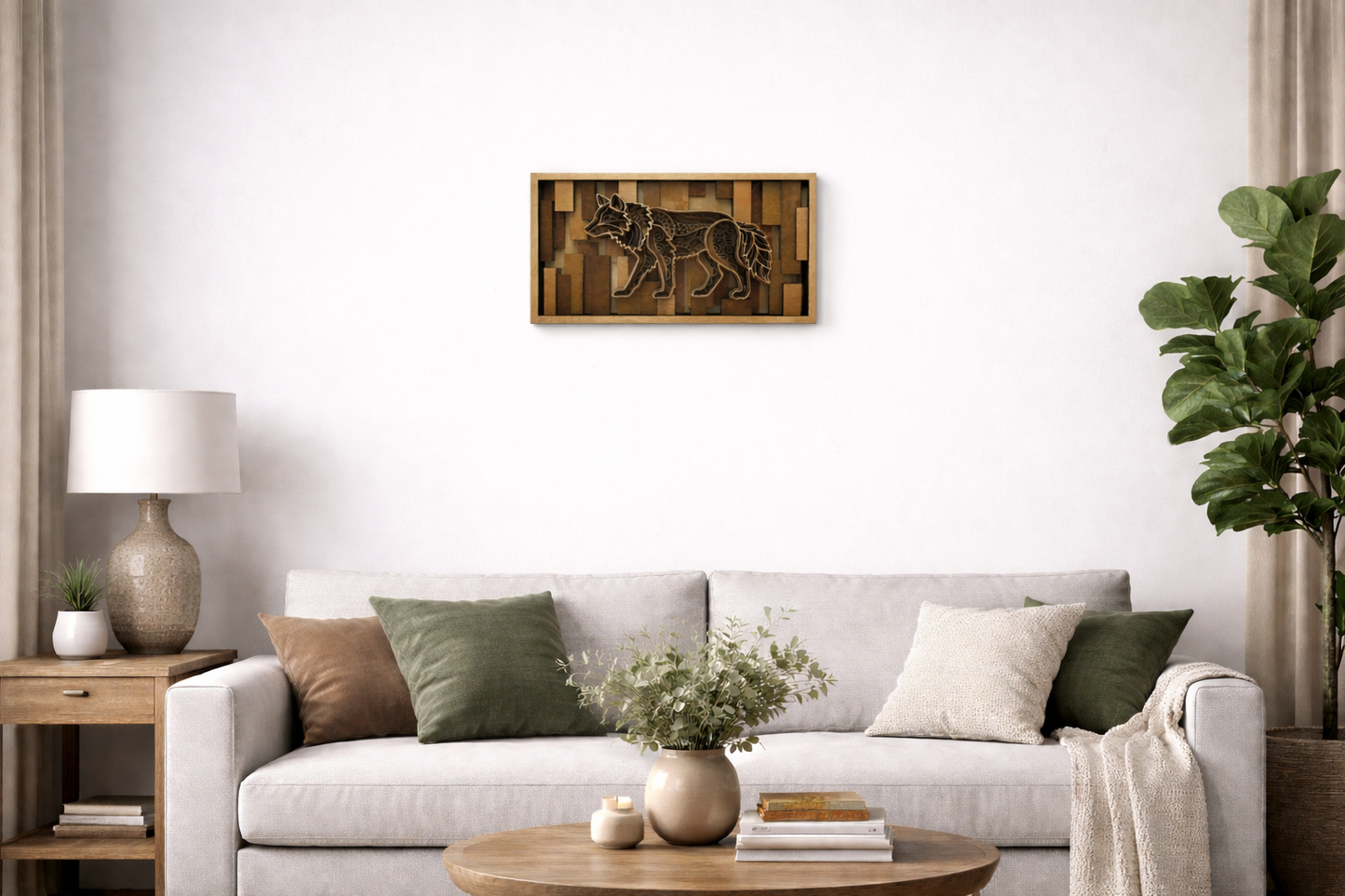 Handcrafted Wildlife Wood Wall Art