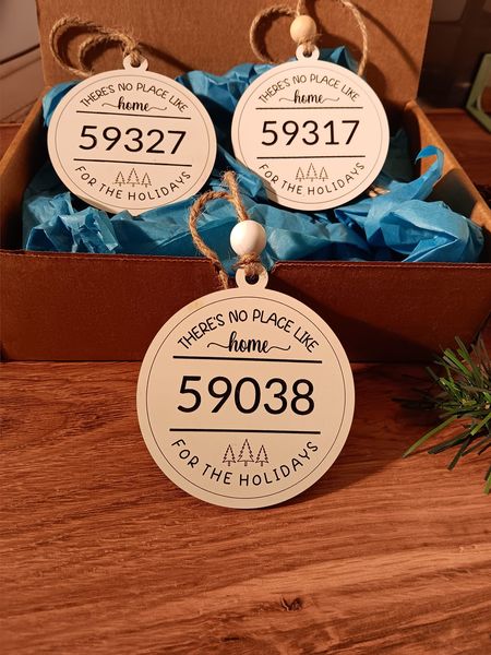 Zip Code Christmas Ornament